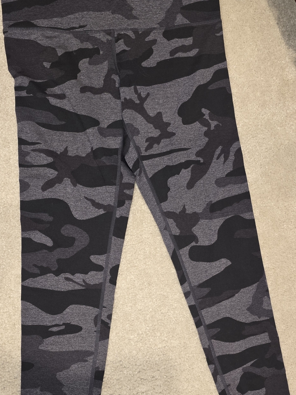 Tuff Athletics Black & Gray Camo High-Rise Leggings